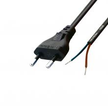 N 2/VDE - Sieťový pripojovací kábel, 2x0,75, 1,5m, pocínované koncovky