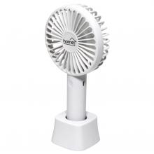 HF 9/WH - Ručný, nabíjateľný ventilátor, 9 cm, biela farba