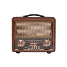 RRT22 - SAL RRT22 prenosné retro rádio s multimediálnym prehrávačom, Bluetooth reproduktorom, 3-pásmovým rádiom, prehrávanie MP3 z USB/microSD nosiča, akumulátor