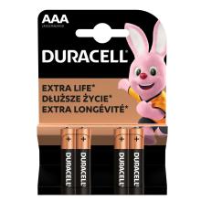Duracell LR03 - Duracell LR03 10PP110024 AAA alkalická batéria, napätie 1,5 V, 4 ks/blister