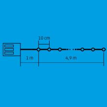 MLC 58/WH - LED svietiaci reťazec, s časovačom, 4,9m, 4,5V