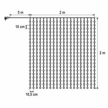 KAF400DWW - DOT LED svietiaci reťazec, 2 x 2 m, teplá biela