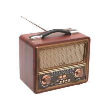 RRT22 - SAL RRT22 prenosné retro rádio s multimediálnym prehrávačom, Bluetooth reproduktorom, 3-pásmovým rádiom, prehrávanie MP3 z USB/microSD nosiča, akumulátor