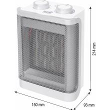 FK50 - Keramický ohrievač, 750 W / 1500 W, sivá farba