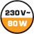 230 V~ 80 W